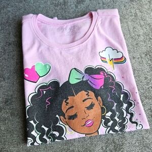 3/$6 The Childrens Place Pink Graphic Tee Pink Size M 7/8